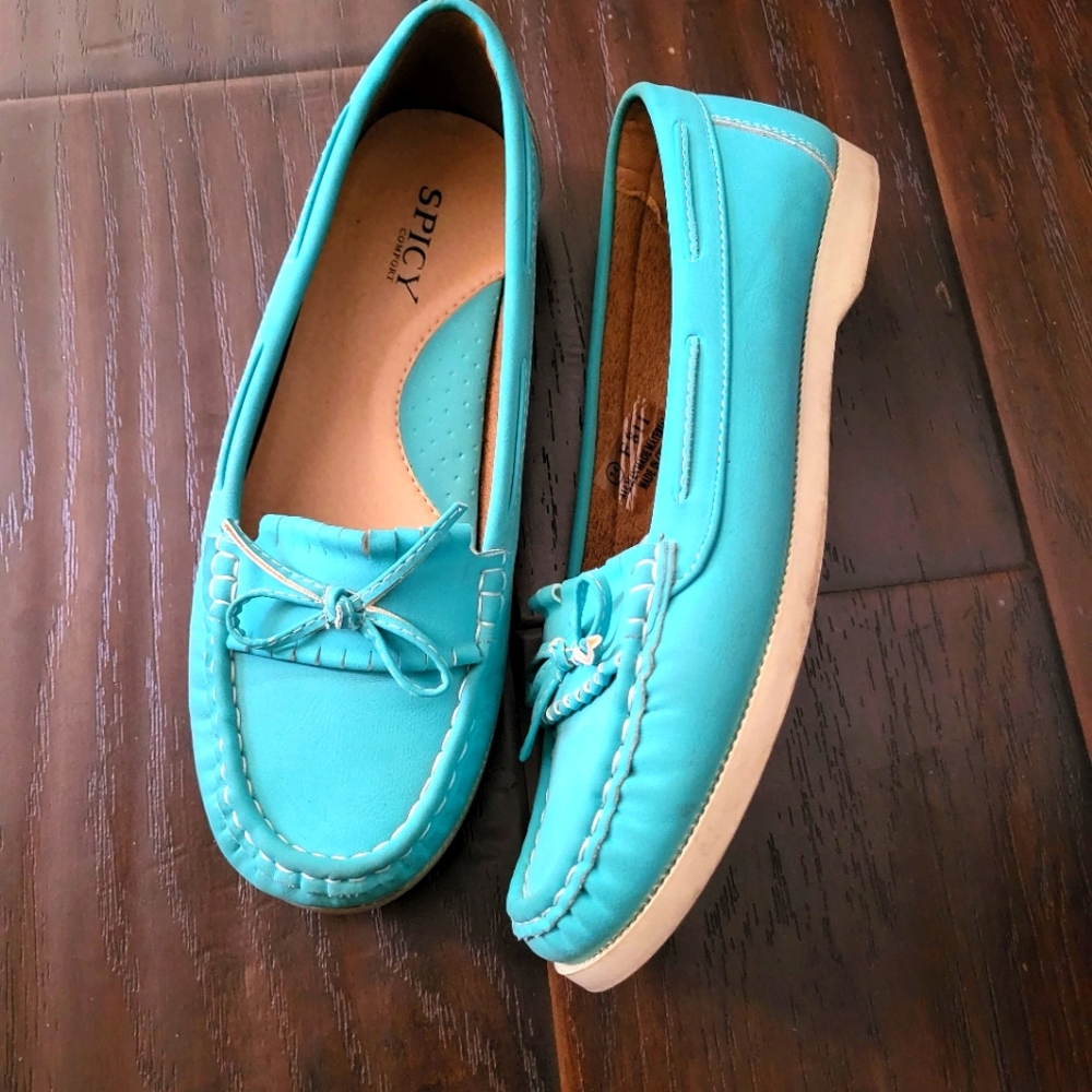 Turquoise Flats size 7.5